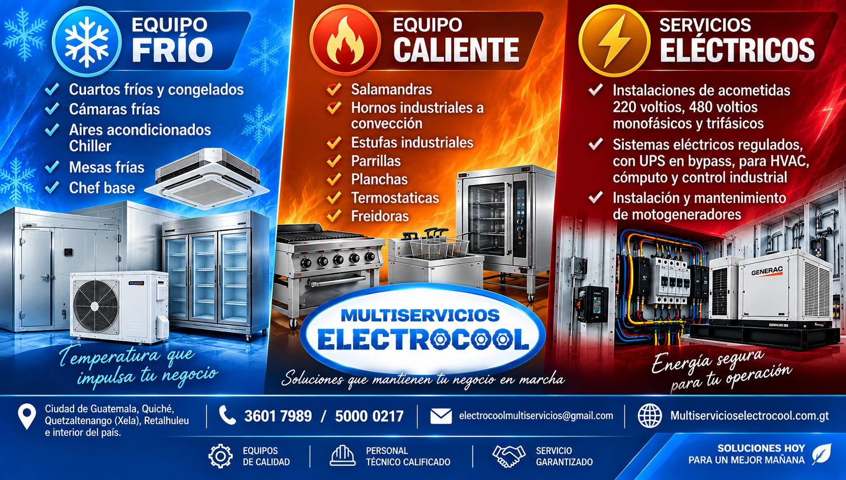 Servicios técnicos para equipos comerciales